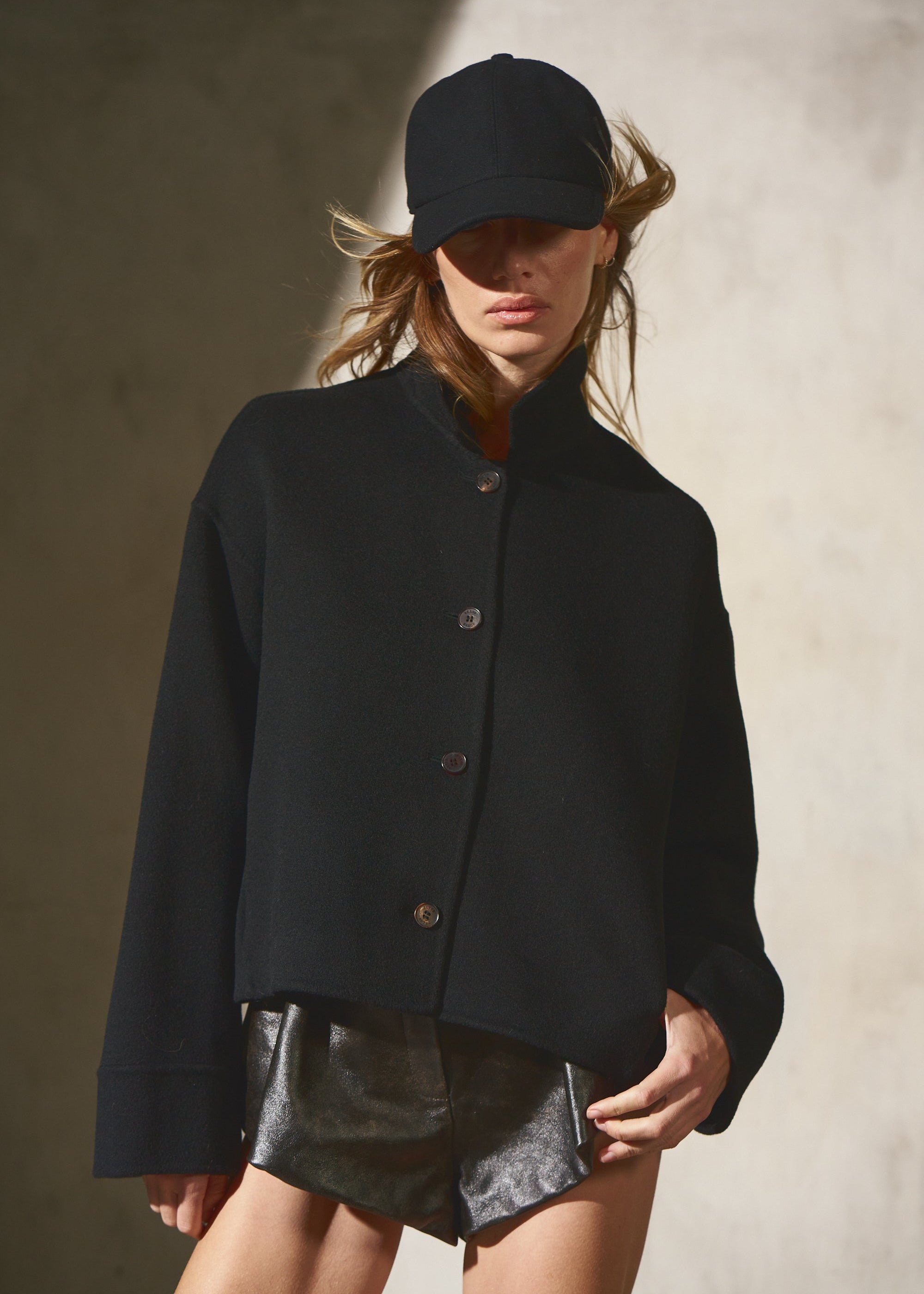 WOOL SUGAR BASEBALL CAP - Noir