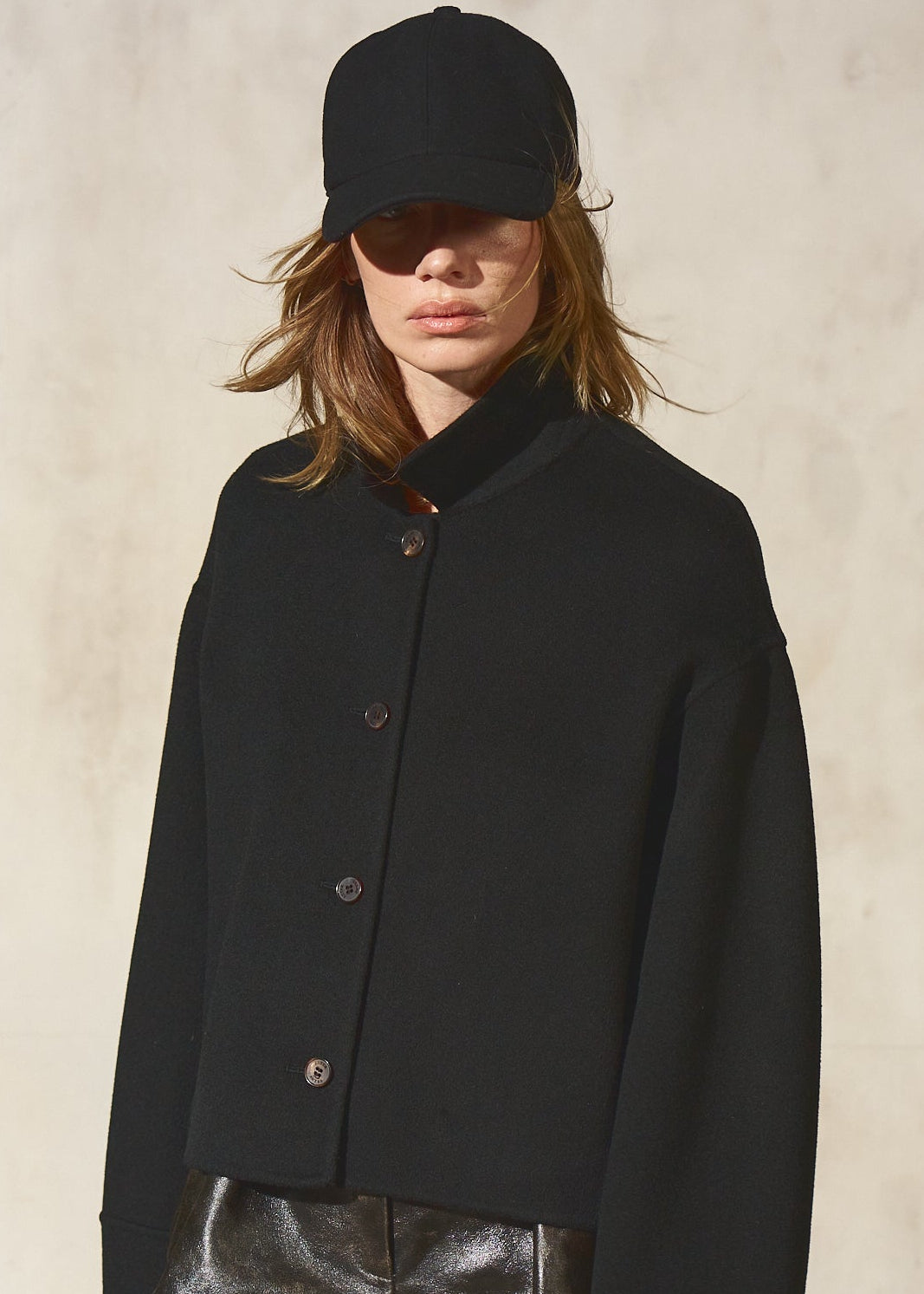 WOOL SUGAR BASEBALL CAP - Noir