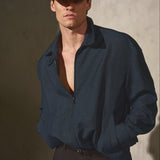 TAB FRONT ZIP JACKET - Midnight
