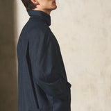 TAB FRONT ZIP JACKET - Midnight