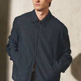 TAB FRONT ZIP JACKET - Midnight