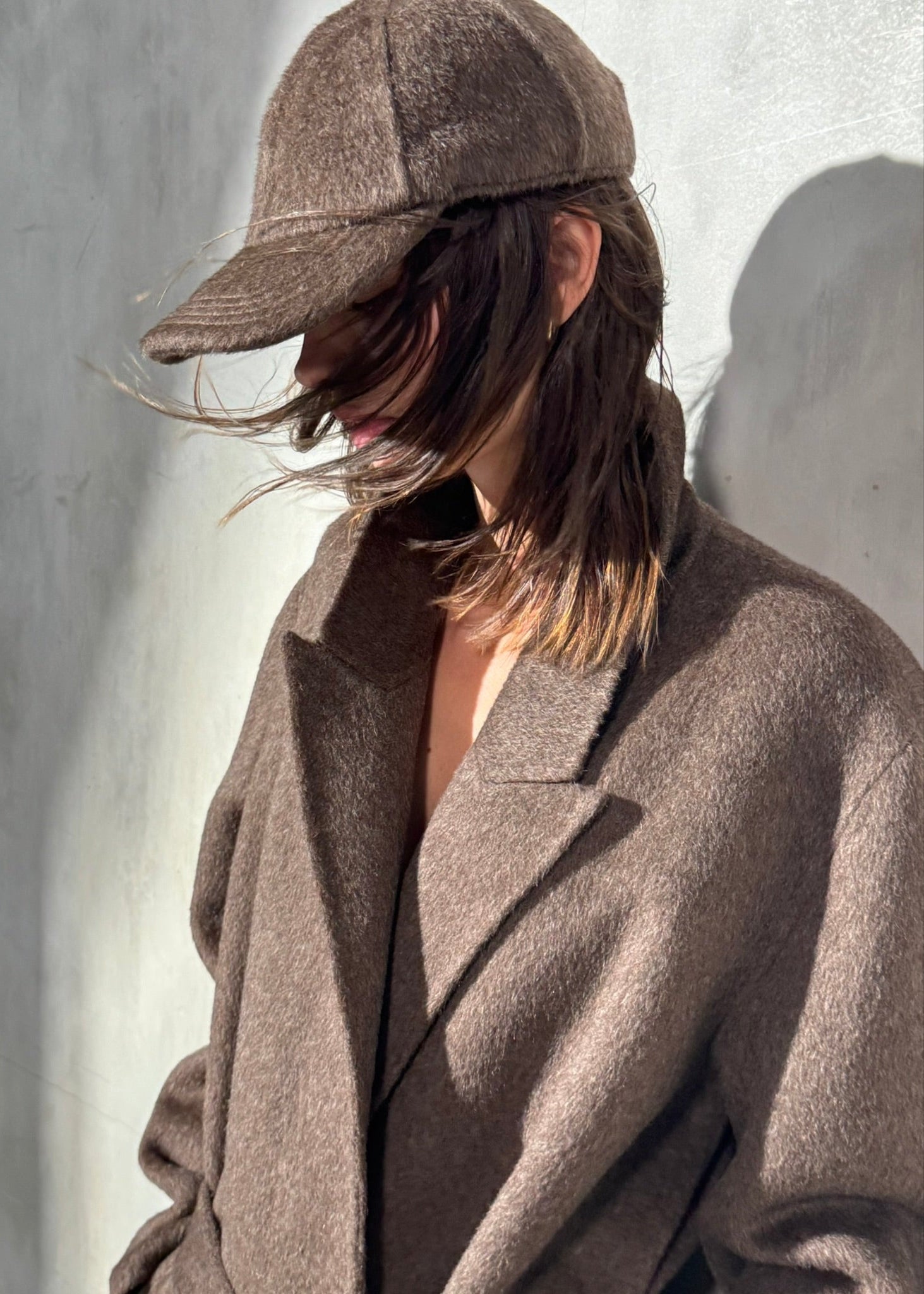 MOHAIR WOOL TOPCOAT - Mocha – Auter