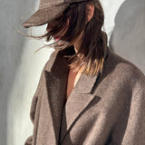 MOHAIR WOOL TOPCOAT - Mocha