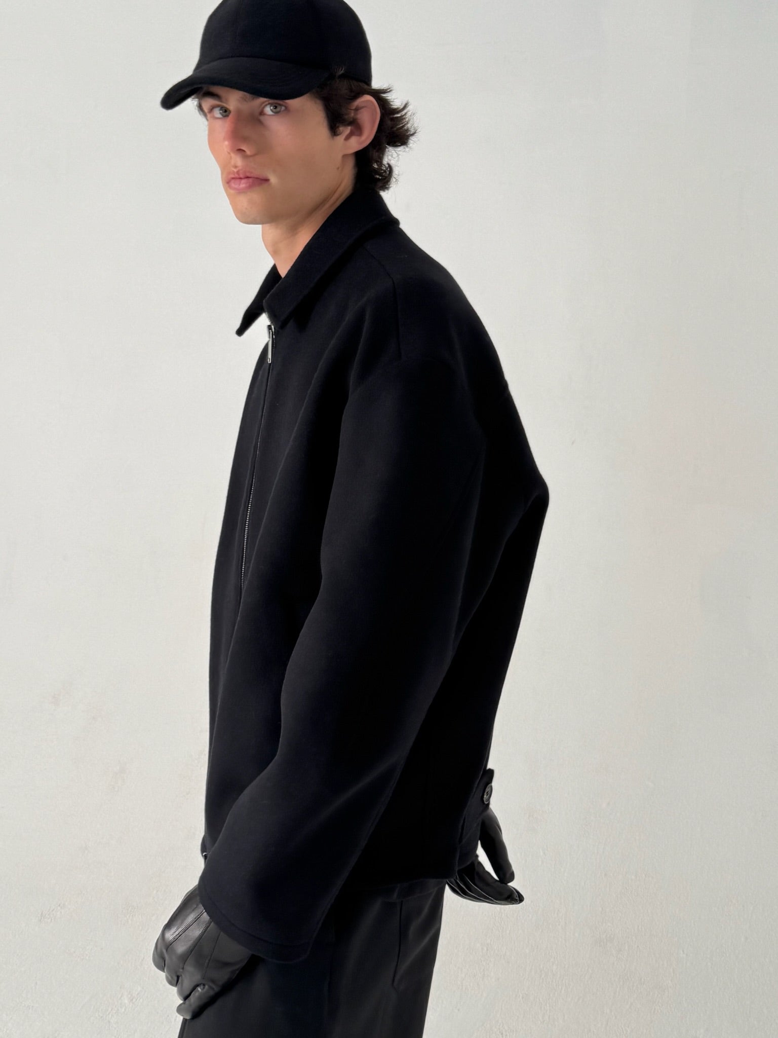 ITALIAN WOOL ZIP JACKET - Noir – Auter