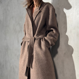 MOHAIR WOOL TOPCOAT - Mocha