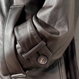 ITALIAN LEATHER TRENCH - Dark Espresso