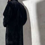 SHEARLING TOP COAT - Noir