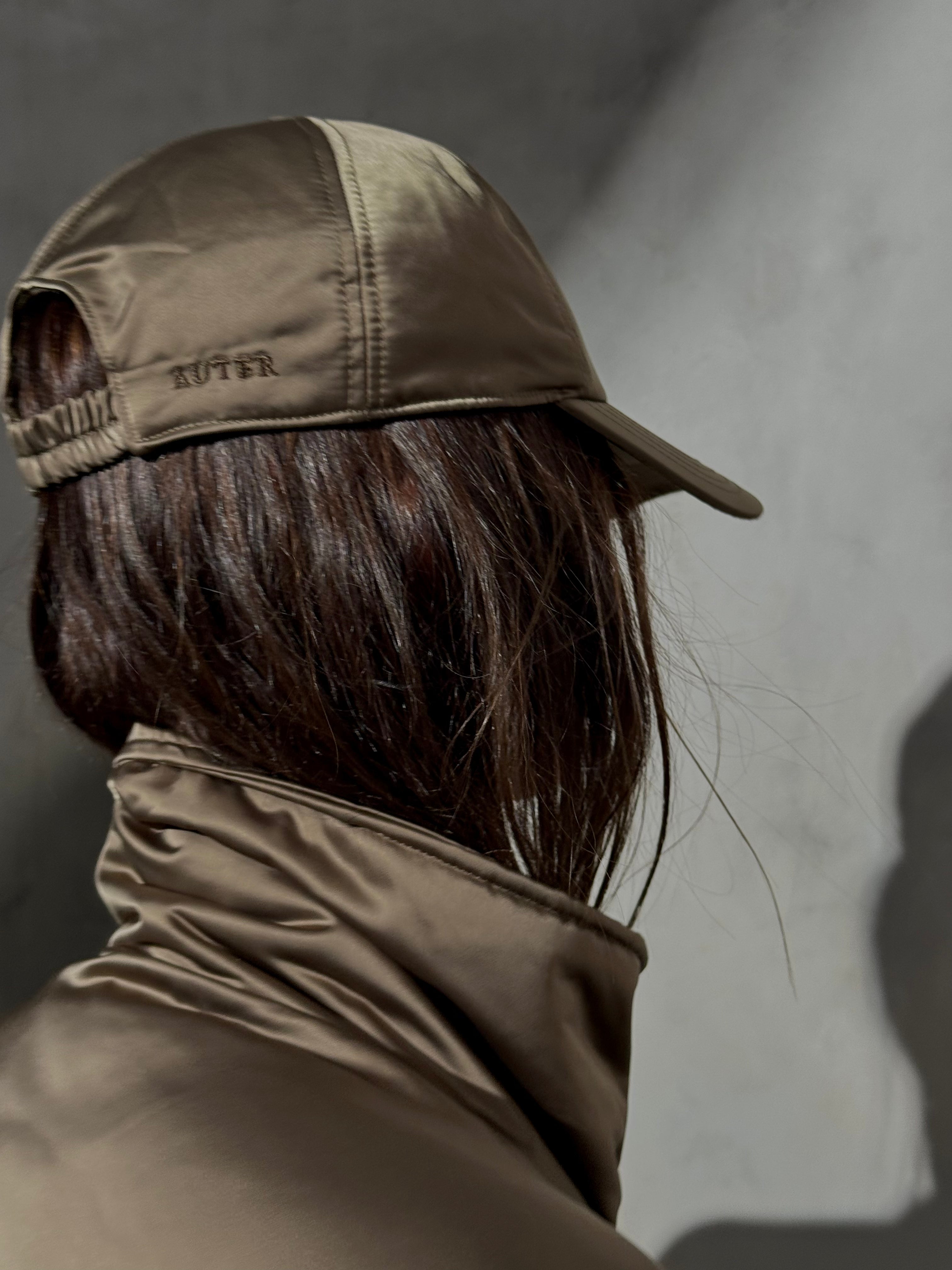 SATEEN BASEBALL CAP - Taupe