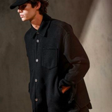 ITALIAN WOOL SHIRT JACKET - Noir