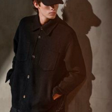ITALIAN WOOL SHIRT JACKET - Noir