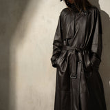 ITALIAN LEATHER TRENCH - Dark Espresso