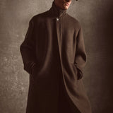 WOOL MAC COAT  - Noir