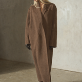 MOHAIR WOOL TOPCOAT - Mocha