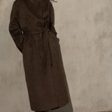 MOHAIR WOOL TOPCOAT - Mocha