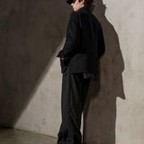 ITALIAN WOOL SHIRT JACKET - Noir