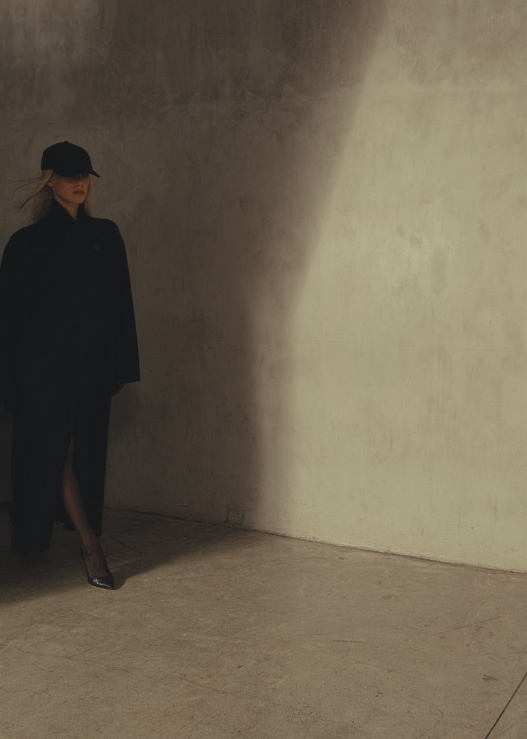 CASHMERE WOOL TOPCOAT - Noir