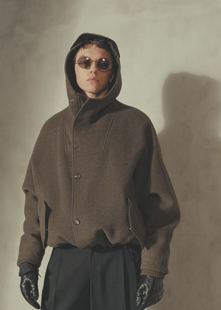 ITALIAN WOOL  WATCH JACKET - Moss