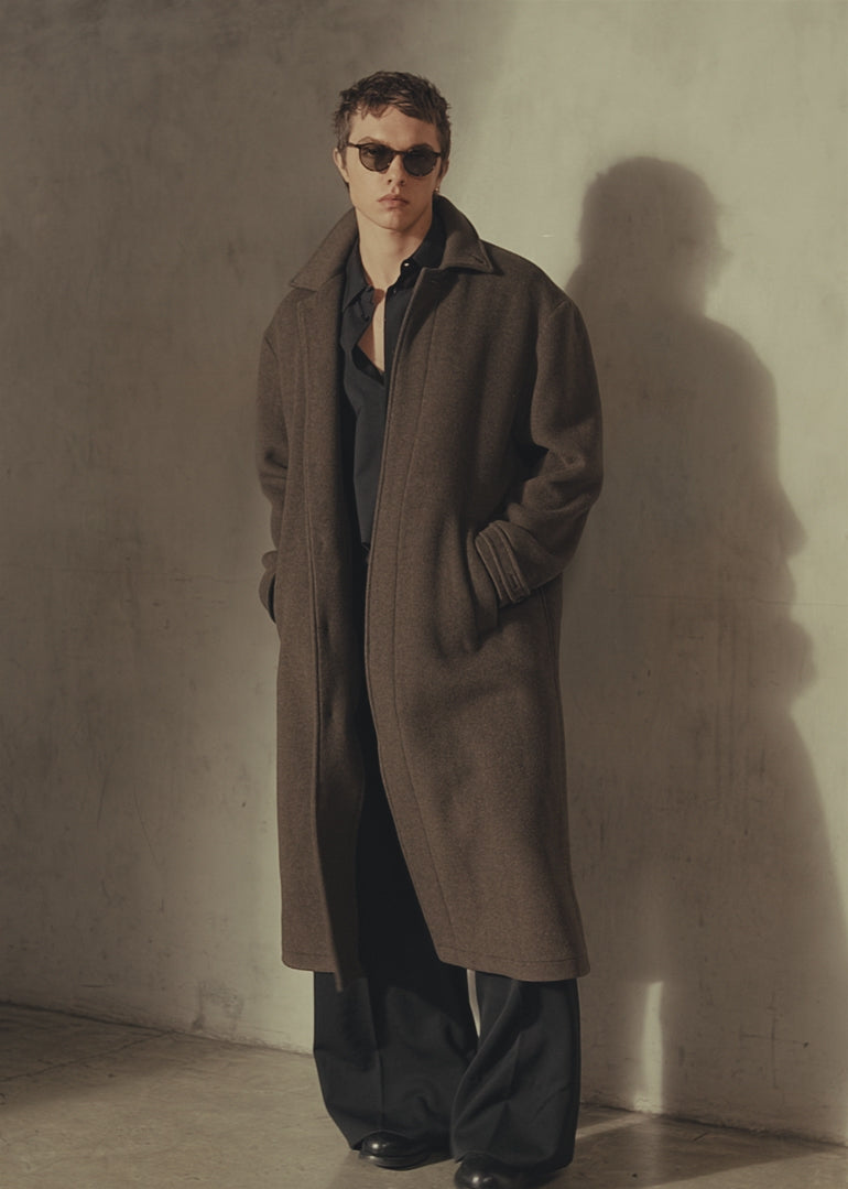 WOOL MAC COAT - Moss