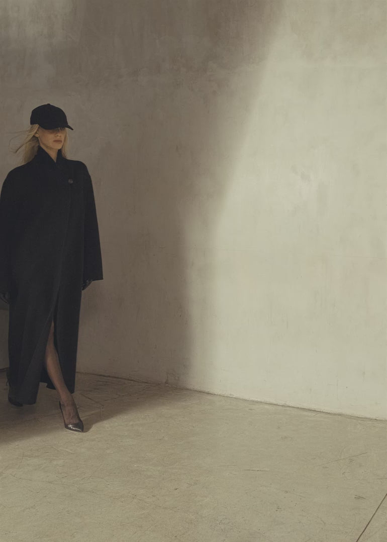 CASHMERE WOOL TOPCOAT - Noir