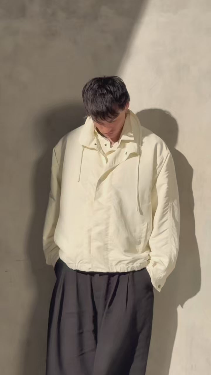 DOUBLE FRONT BOMBER - Cream