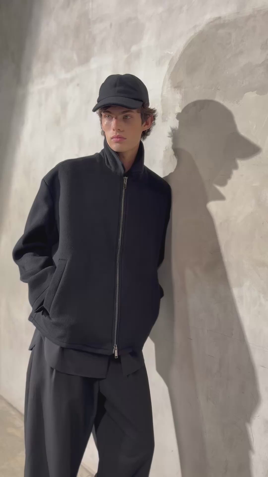 ITALIAN WOOL ZIP JACKET - Noir – Auter