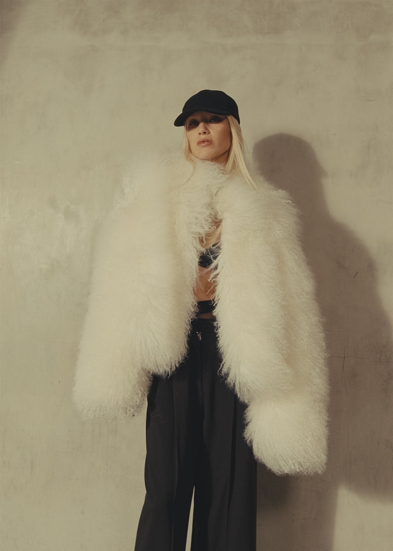 CROPPED MONGOLIAN - Ivory