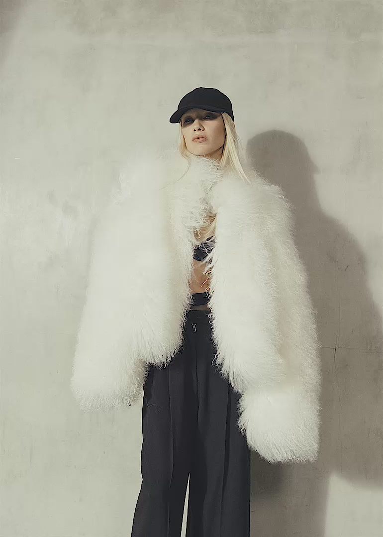 CROPPED MONGOLIAN - Ivory